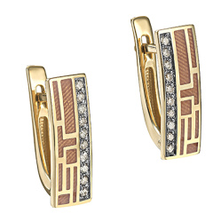 Серьги с английским замком 12-21261-6025