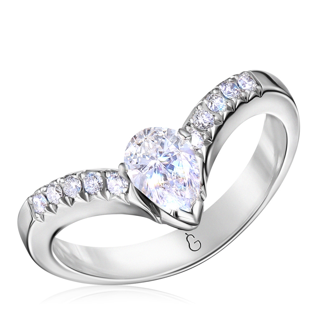 Кольцо из белого золота с бриллиантами Я5519320160