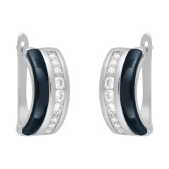 Серьги с английским замком TC-E00660-Вl-W-X-X-W