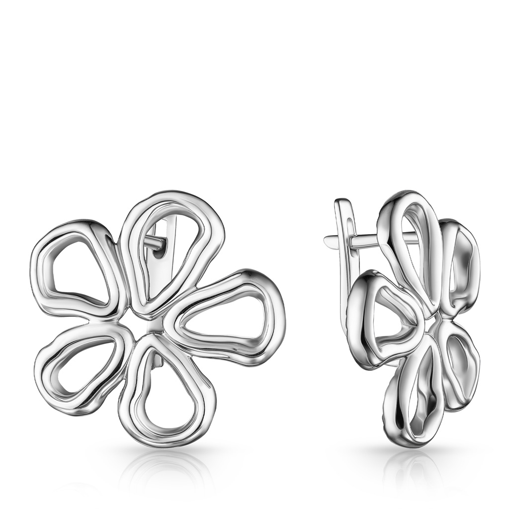 Серьги с английским замком из серебра 86610212000