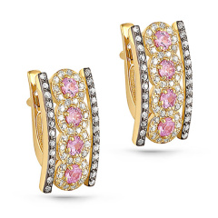 Серьги с английским замком 12-21027-1100