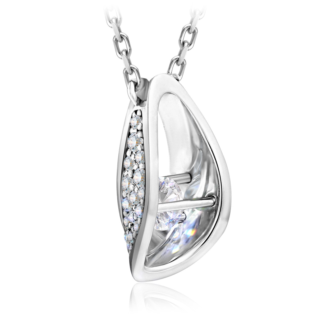 Колье из белого золота с бриллиантами, плетение якорное Я4319547470