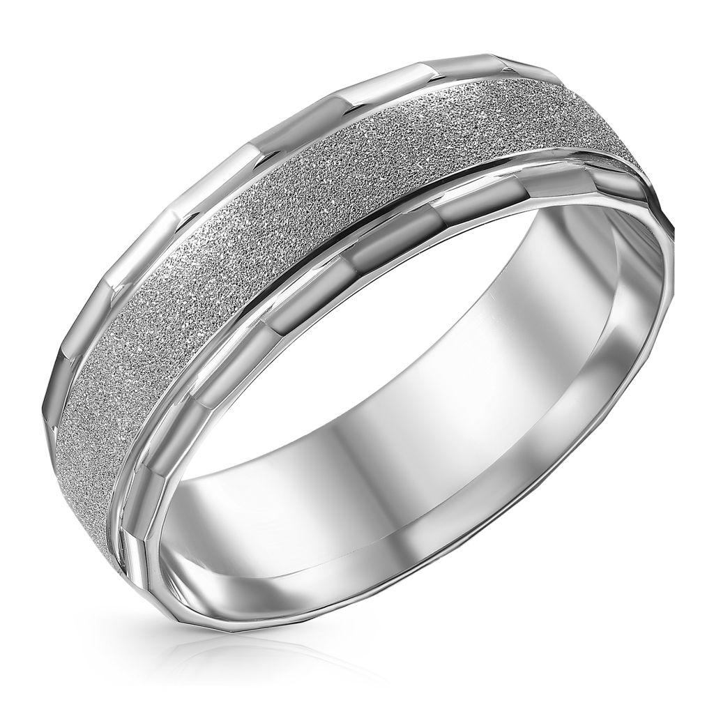 Кольцо обручальное из серебра 