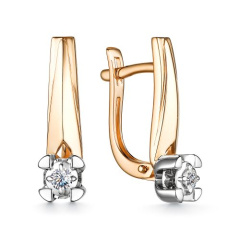 Серьги с английским замком 25746-100