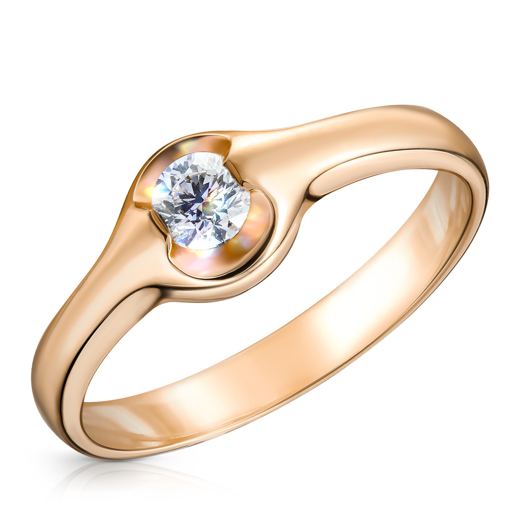 Кольцо из золота с бриллиантом кольцо из белого золота с бриллиантом