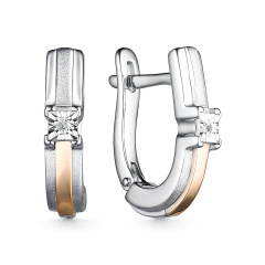 Серьги с английским замком 02-3812/000Б-00