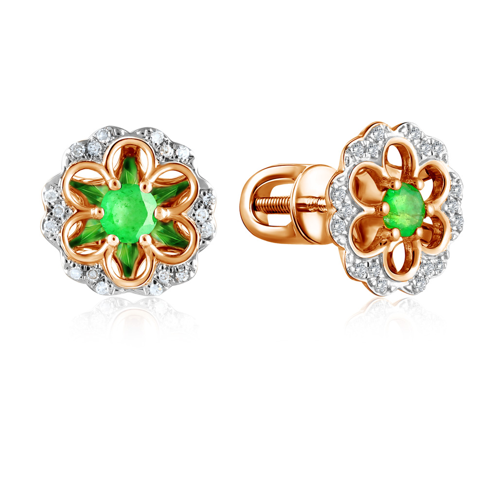 

Серьги из золота E01-D-E312514EMR-R17