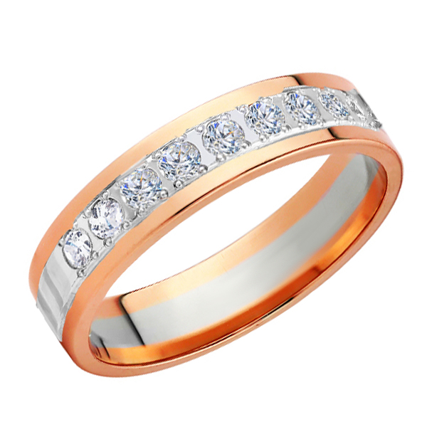 Кольцо обручальное из золота многоцветный кубический цирконий форма цветка кольцо обручальное кольцо для женщин
