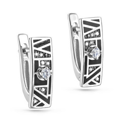 Серьги с английским замком 12-11262-1002