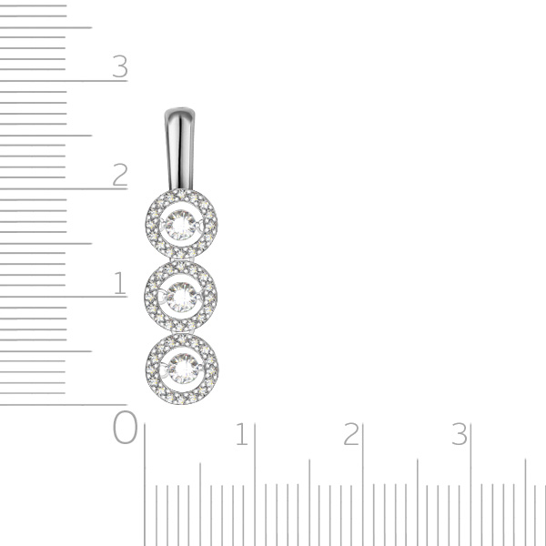 Подвеска из белого золота с бриллиантами