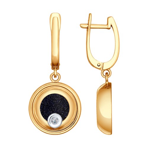 

Серьги с английским замком из золота 1021079