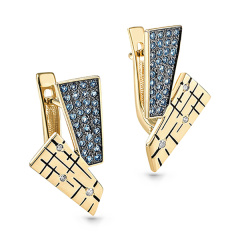 Серьги с английским замком 12-21151-2302