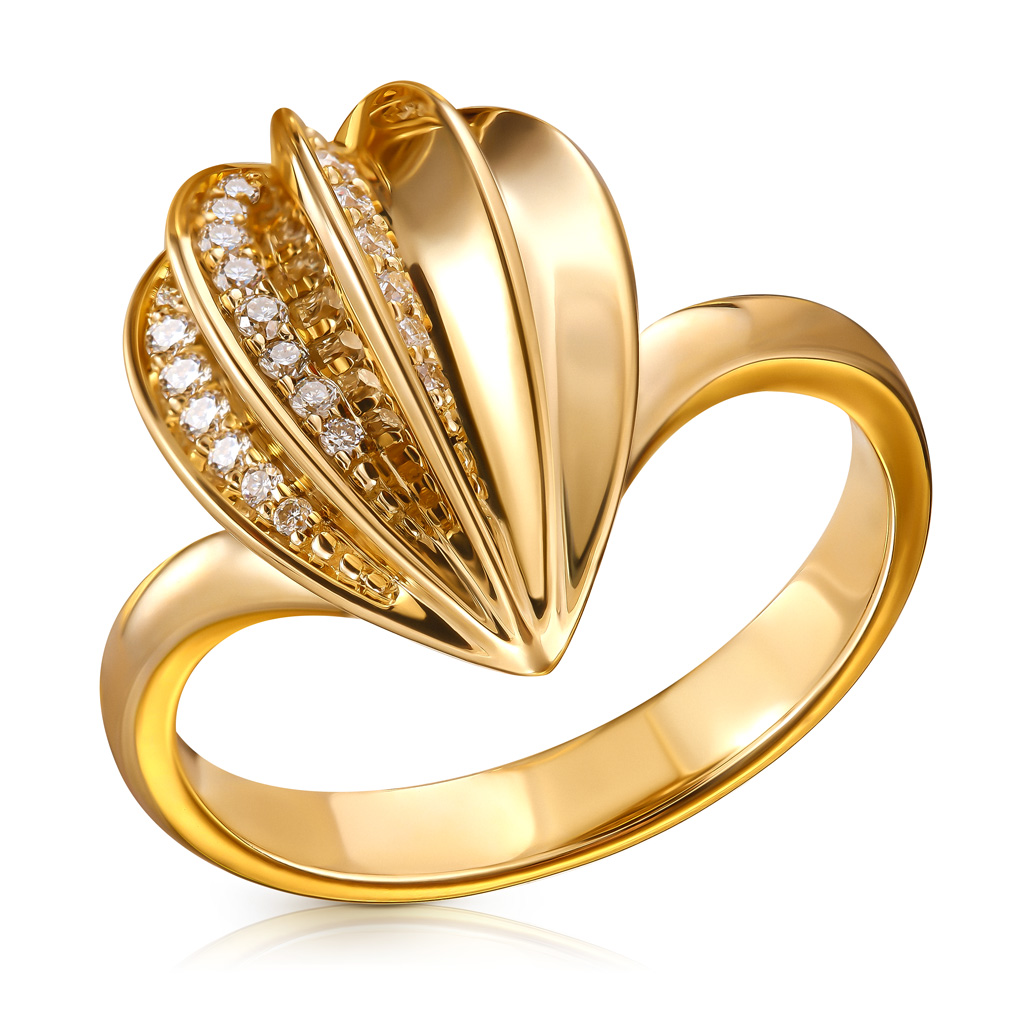 Кольцо из желтого золота с бриллиантами 45519397170