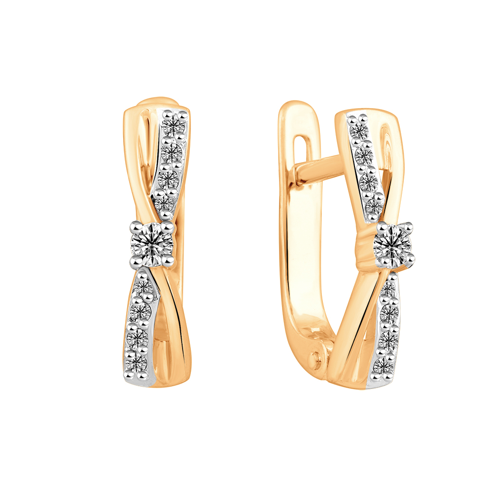 

Серьги с английским замком из золота 21-9235-11-02