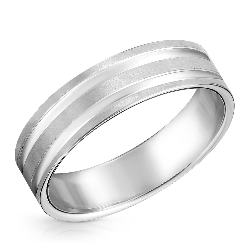Обручальное кольцо из белого золота 58190