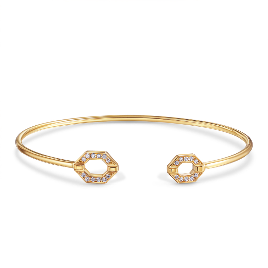 Браслет декоративный из желтого золота с бриллиантами 43809764180