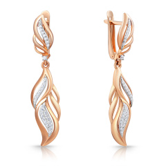 Серьги с английским замком 25613с