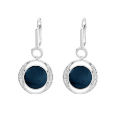 Серьги с английским замком TC-E01096-Вl-W-X-X-W