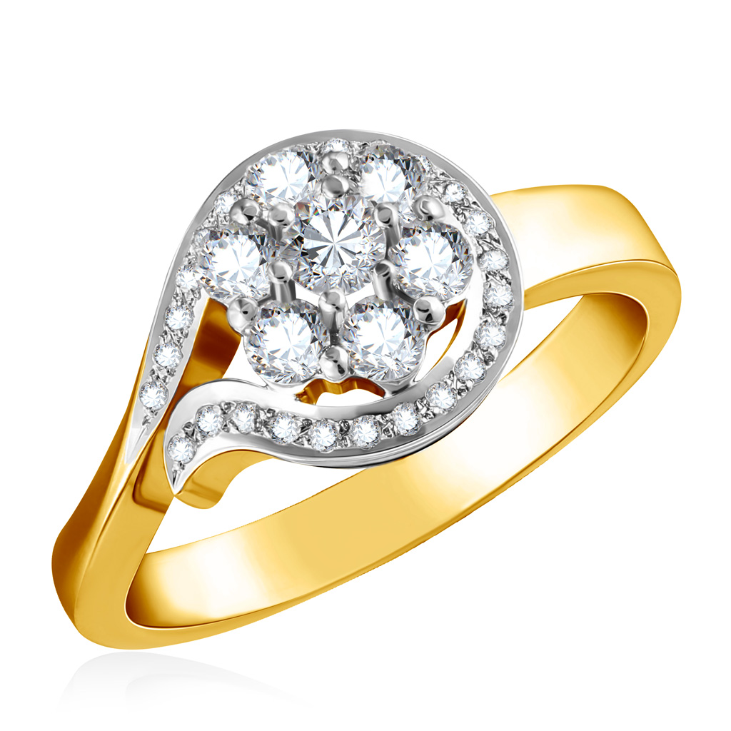 Кольцо из золота кольцо из красного золота с сапфиром искусственным бриллиантом р 18 585gold 101014753