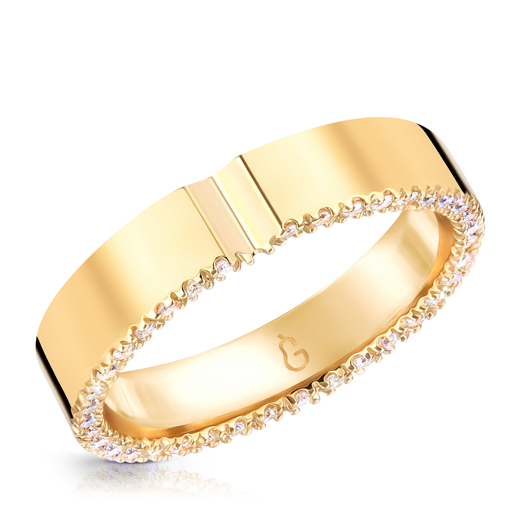 Кольцо обручальное из жёлтого золота с бриллиантами кольцо обручальное из жёлтого золота с бриллиантами