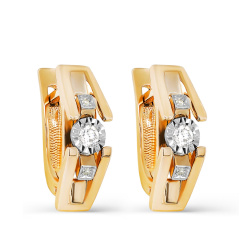 Серьги с английским замком 12-21466-1000
