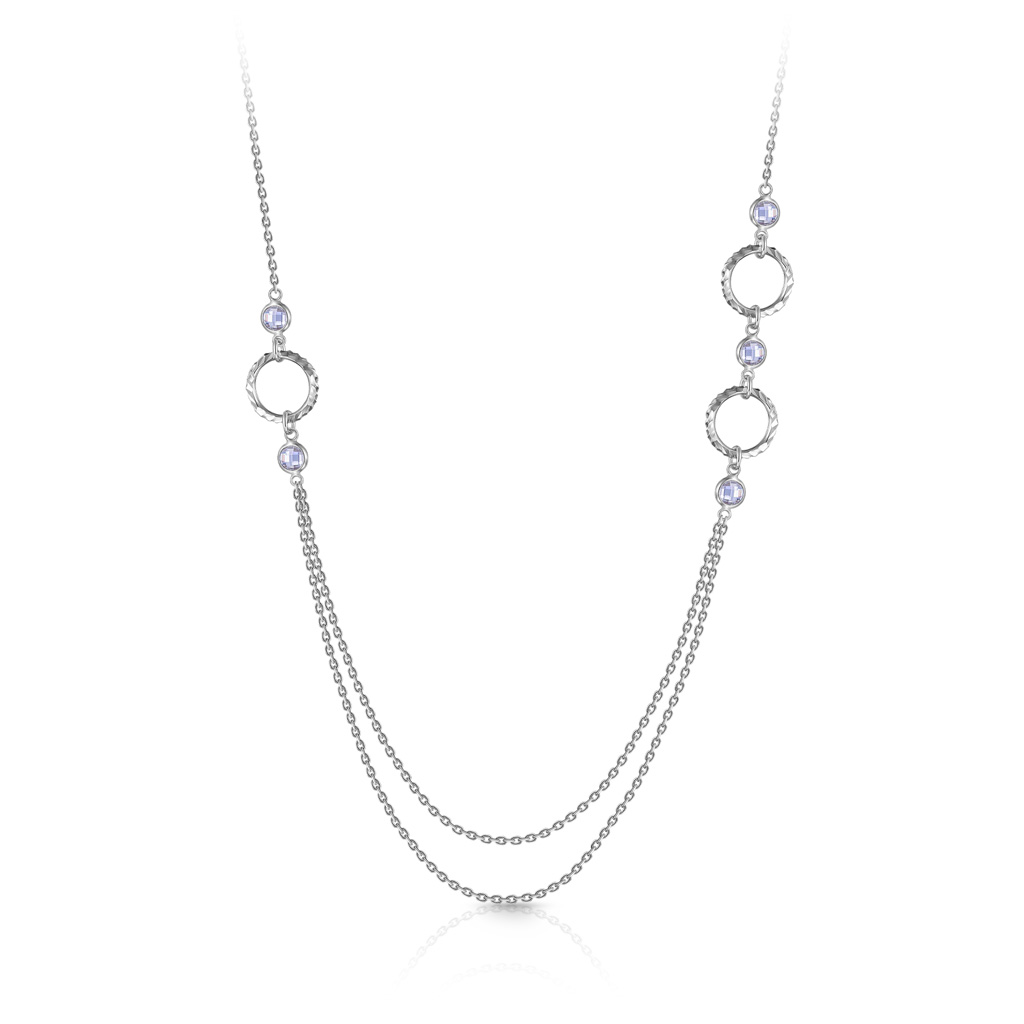 Колье из серебра с фианитом 84611158550