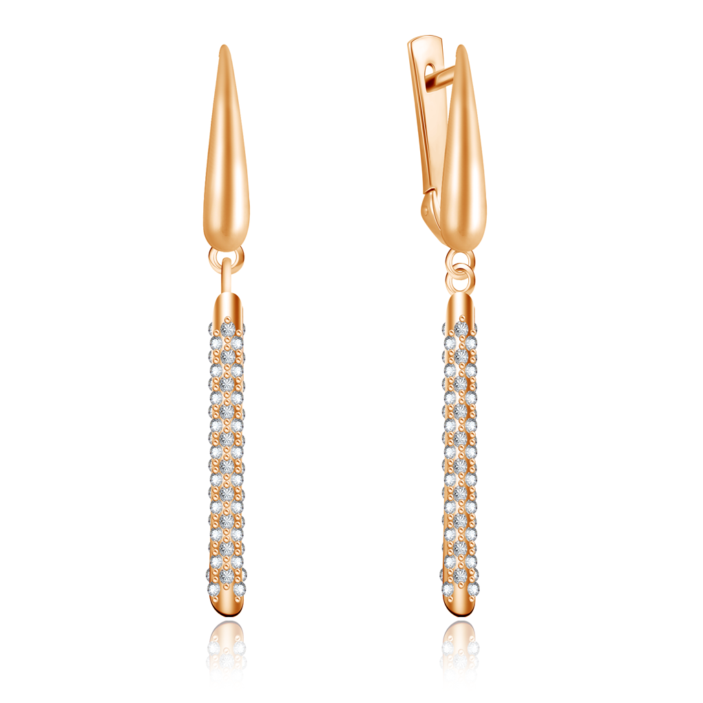 

Серьги с английским замком из золота 01С115334