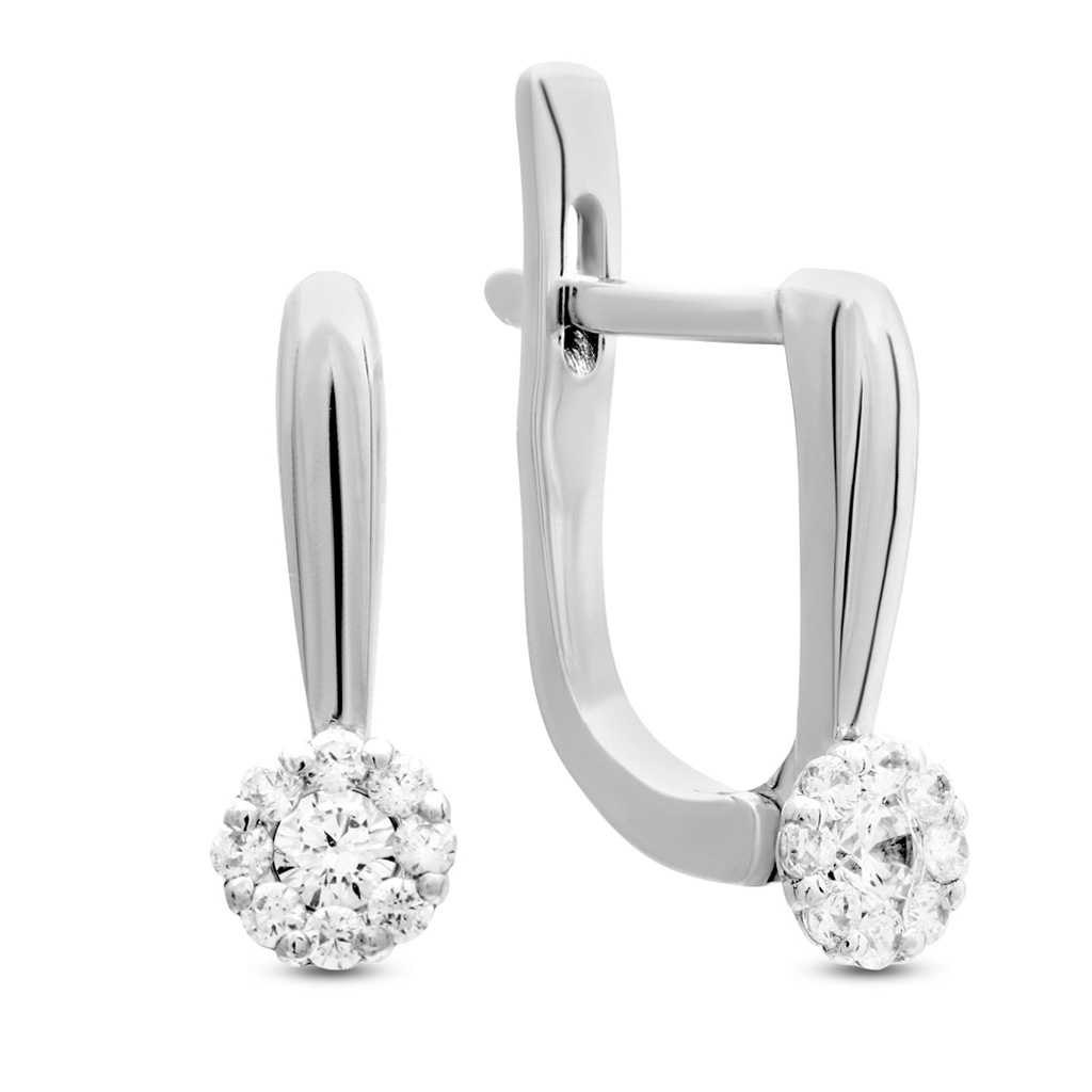 Серьги с английским замком из золота