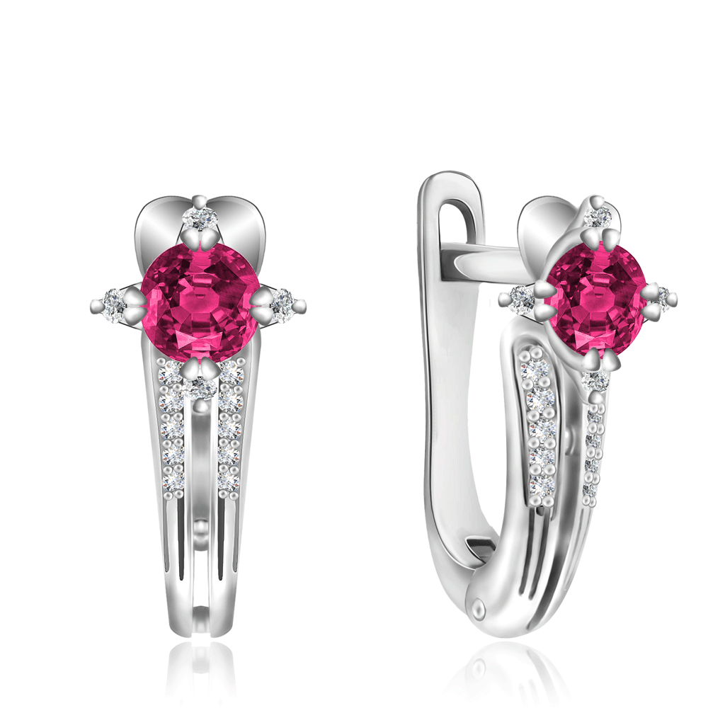 

Серьги с английским замком из золота 01С625931