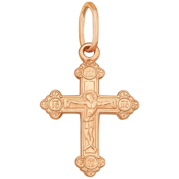Крест из золота стек плетёный длинный наконечник крест красный лак