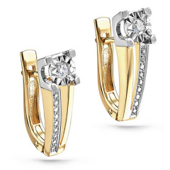 Серьги с английским замком 12-21104-1000