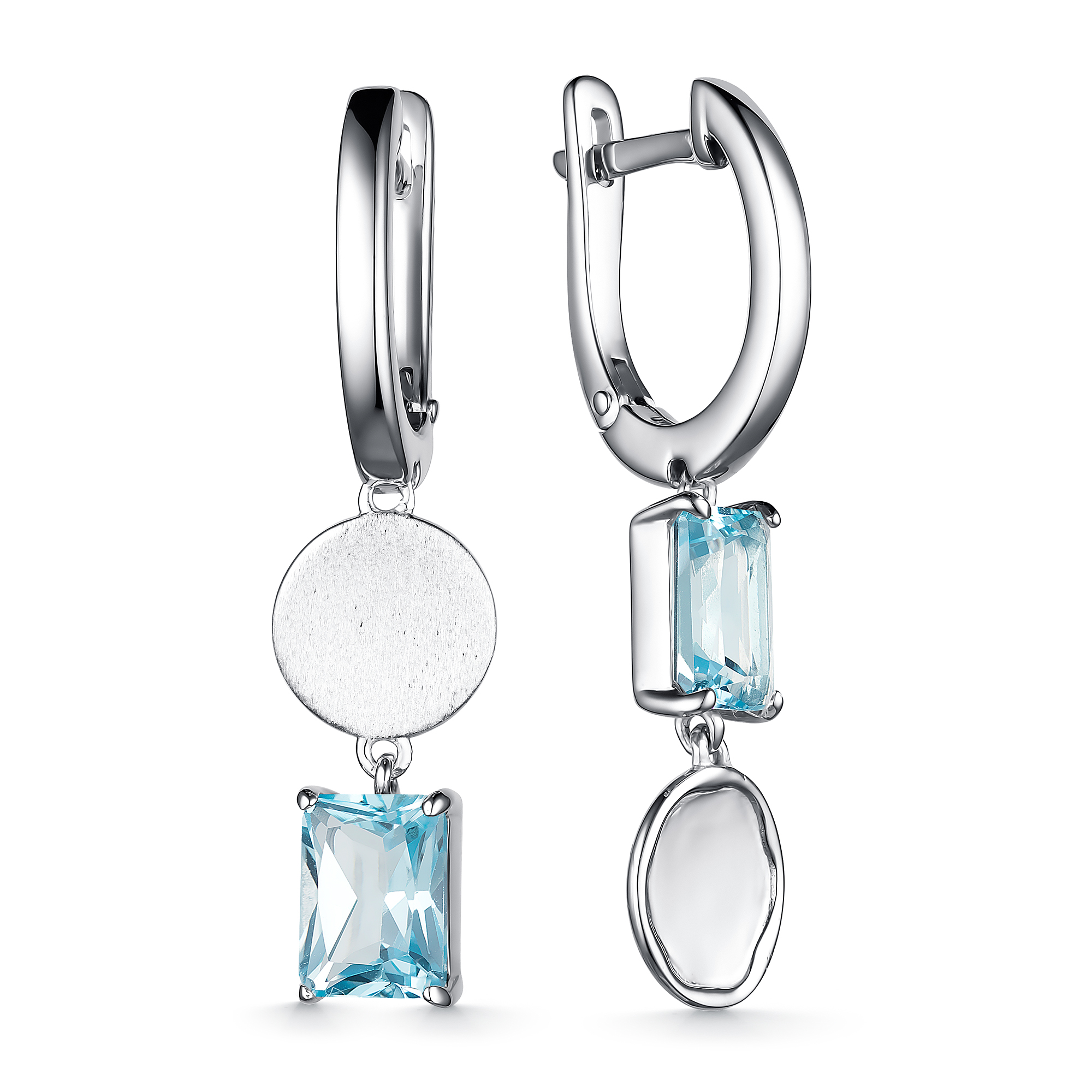Серьги с английским замком из серебра серьги женские из серебра balex jewellery 2429930084 раухтопаз топаз