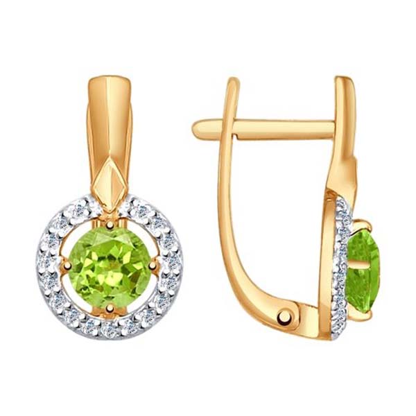 

Серьги с английским замком из золота 724592