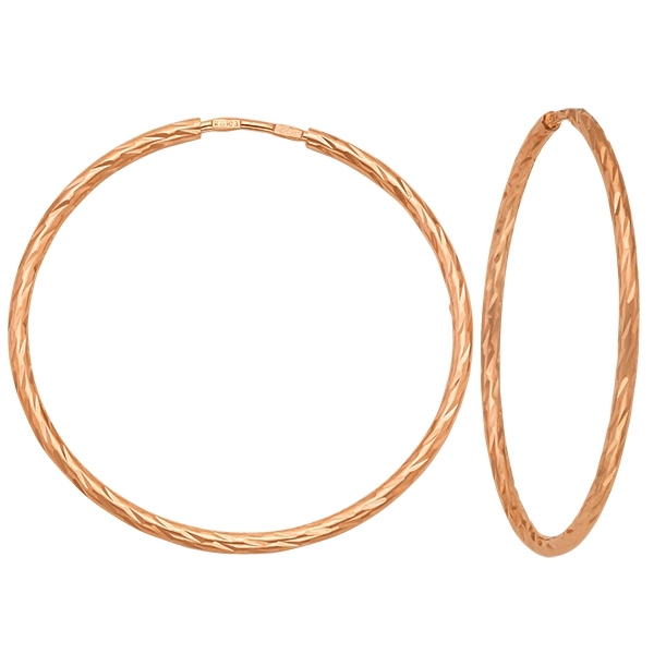 Серьги-кольца Конго из золота серьги midgard