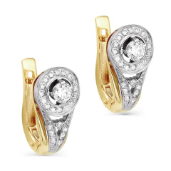 Серьги с английским замком 12-2425-1000