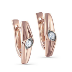 Серьги с английским замком 12-01251-1000