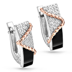 Серьги с английским замком 12-11059-1002