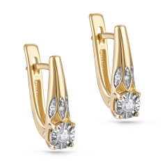 Серьги с английским замком 12-21258-1000
