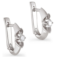 Серьги с английским замком 12-1060-1000