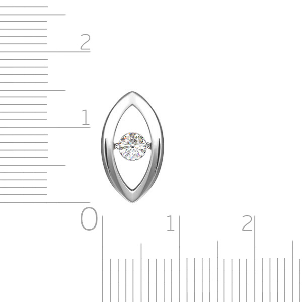 Подвеска из белого золота с бриллиантом