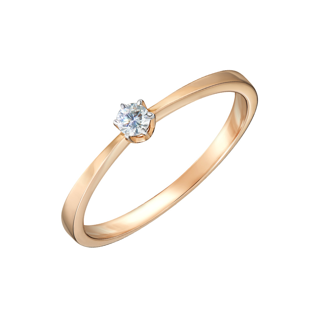 Кольцо помолвочное из золота кольцо помолвочное из серебра с бриллиантом р 18 sokolov 87010002