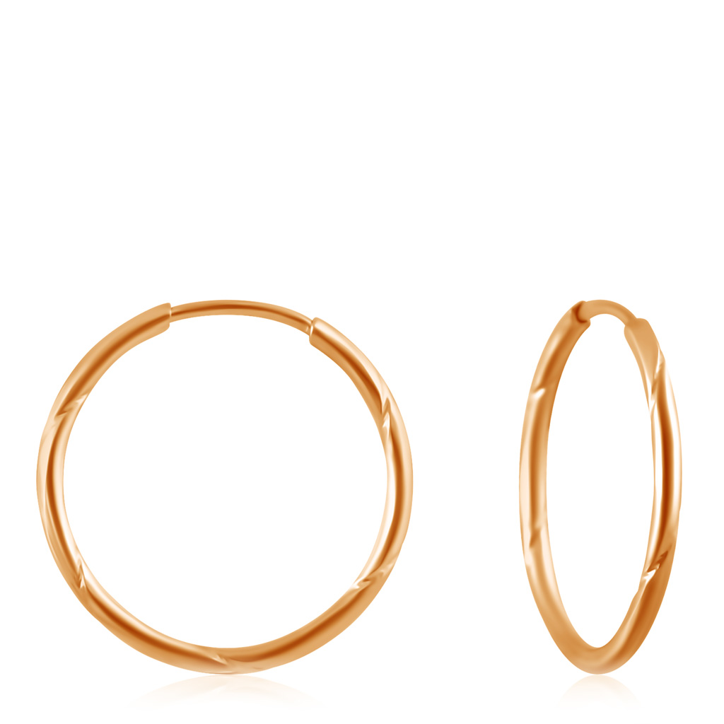 Серьги-кольца Конго из золота серьги кольца