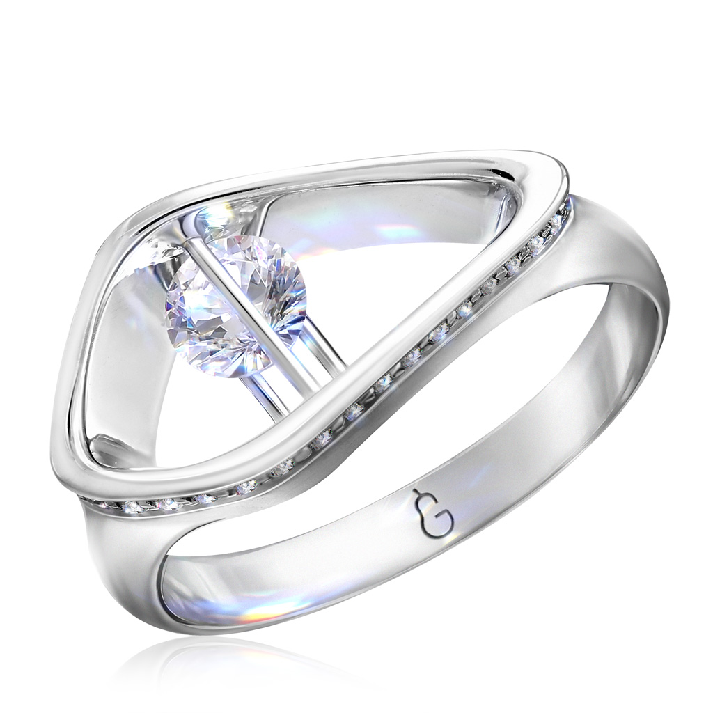 Кольцо из белого золота с бриллиантами Я5319546170