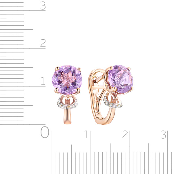 Серьги с английским замком из золота