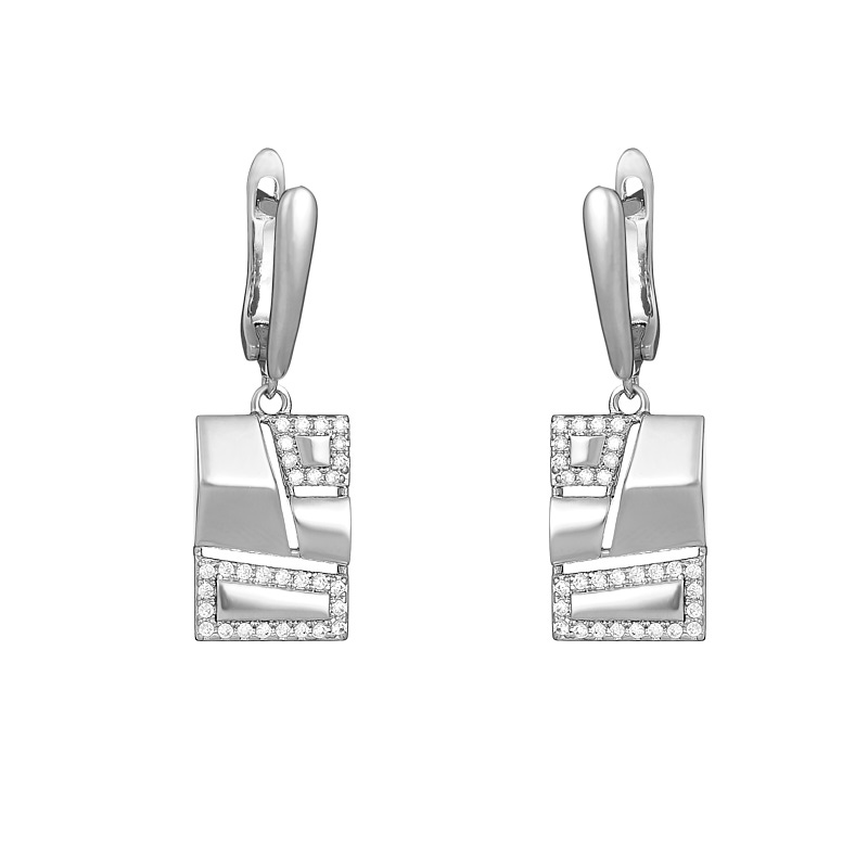 Серьги с английским замком из серебра серьги женские из серебра balex jewellery 2410931541 кварц фианит