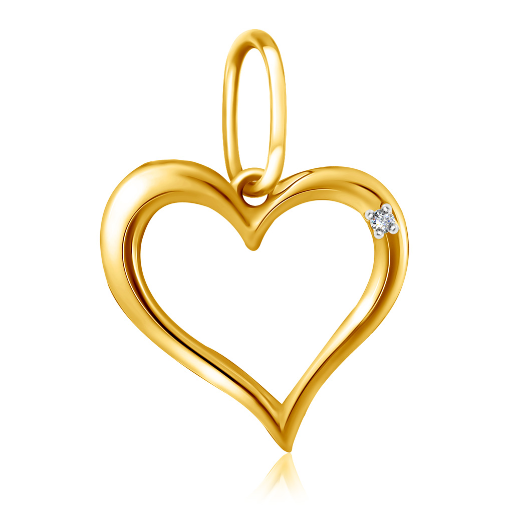 Подвеска сердечко из золота сувенир металл подвеска монета под латунь 1 4 см