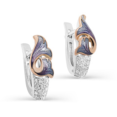 Серьги с английским замком 12-11291-1026