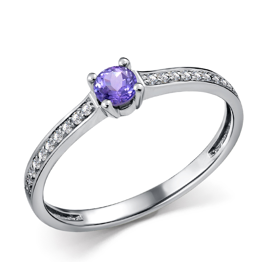 Кольцо из платины с бриллиантами и танзанитом.jpg