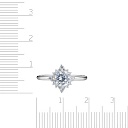 Кольцо из красного золота с фианитом