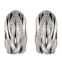 Серьги из белого золота с бриллиантами